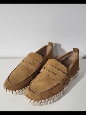 Y/Project Tan Suede Penny Slip-On Loafers